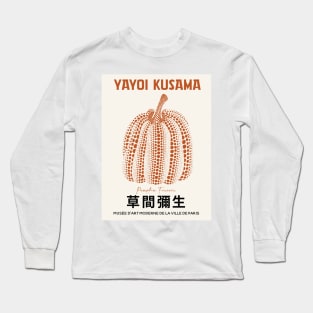 Yayoi Kusama Pumpkin Exhibition Art Japanese Wall Art Long Sleeve T-Shirt